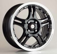A-LINE&nbsp;Midnight BKMLSilRi Black Machined Lip Silver Rivet
