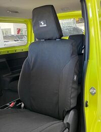 TOUGHER SUZUKI JIMNY SEAT COVER GL/GLX (2023 - PRESENT, 5 DOOR) 2 FRONT WITH/-OUT SRS AIRBAGS & HEADRESTS, SOLID REAR BENCH WITH 50/50 BACKREST & 2 HEADRESTS (SC-SJYG4-6)
